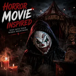 Bloody Clown Halloween Mask, Creepy Horror Cosplay Costume for Adults