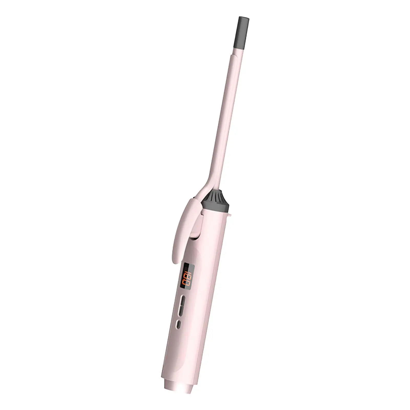 9mm Small Curling Iron Fast Heating Ceramic Skinny Hair Curling Iron Wand with Digital Display for Short Long Hair Styling