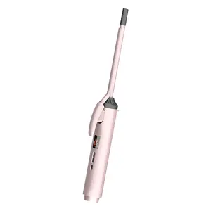9mm Small Curling Iron Fast Heating Ceramic Skinny Hair Curling Iron Wand with Digital Display for Short Long Hair Styling