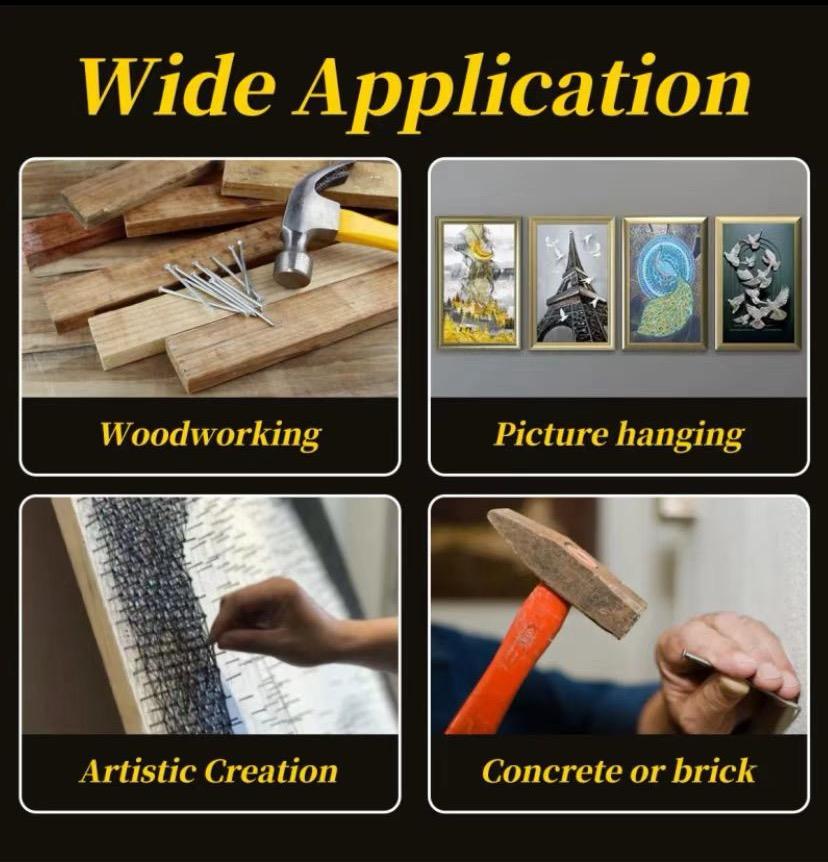 Galvanized Concrete Set 300PC for PictureHanging and Carpentry Use on Drywall and Pinein 3 Sizes Self-Drilling Stainless