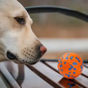 Durable Interactive Dog Chew Ball for Aggressive Chewers and Puppies Tough Teething Toy to Keep Dogs Busy for Indoor or Outdoor Play Interactive Training Ball