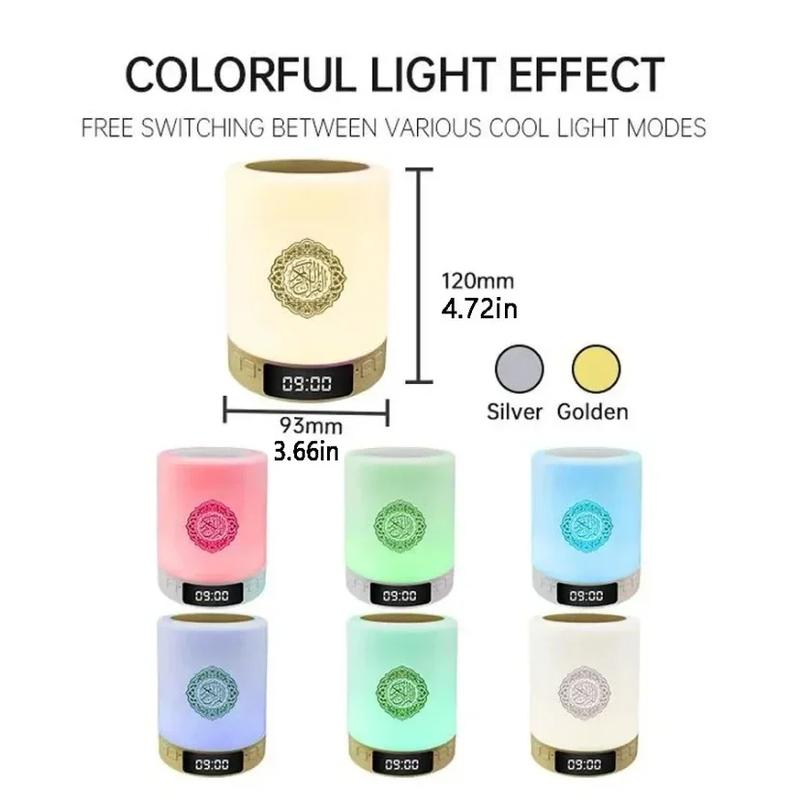 Equantu Wireless Portable Bluetooth-compatible Speaker USB Rechargeable with Night Light & Remote Control Music Sound Box for Home Office Audio