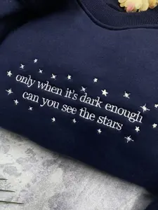 Only When It's Dark Enough Can You See The Stars Embroidered Sweatshirt, Kamala Harris Embroidered Sweatshirt, Kamala Harris Sweatshirt, Kamala Harris 2024 Election Shirt, Democratic Party Shirt, Election Sweatshirt