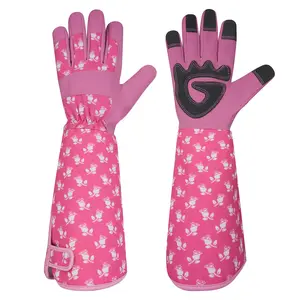 Gardening Gloves for Women Rose Pruning Thorn Proof Breathable Touchscreen Long Forearm Protection Working Gloves