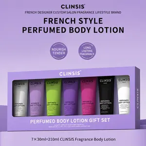 CLINSIS Perfumed Body Lotion Gift Set | 7-Pack Luxury Fragrance SPA Body Cream with Niacinamide & Caviar Extract | No-Greasy Hydration Birthday Gifts for Women