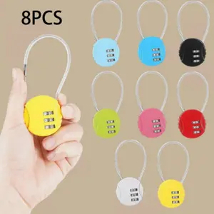 8pcs Luggage Lock, 3-digit Combination Lock, for School Gym Locker Travel Backpack Suitcase Storage money gift