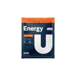 UCAN Orange Energy Drink Mix - 12 Servings, Powered by Patented SuperCarb, Crash-Free Energy, Zero Sugar, Easy on the Stomach