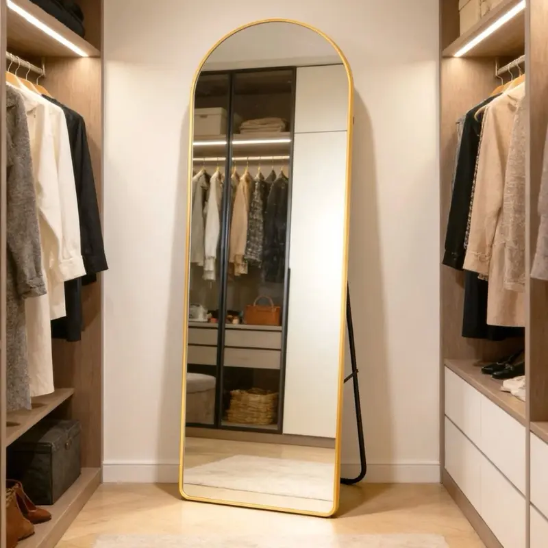 18"x61" Full-length Floor Mirror Large Wall Bedroom Stand Alloy Frame Mirrors