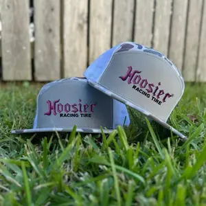 Old School Hoosier Racing Tire Trucker Hat, Camo, White, Khahi/ Brown 7 Panel Trucker Hats, Fitted Unisex Baseball Cap Basic Casual Style