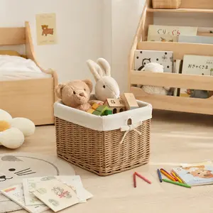 HANDWOVEN WILLOW STORAGE BASKET