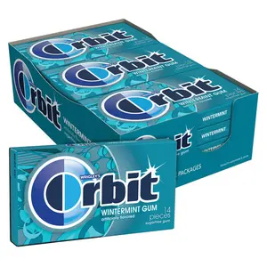 ORBIT Wintermint Sugar Free Chewing Gum, 12 Packs of 14-Pieces (168 Total Pieces) Snack