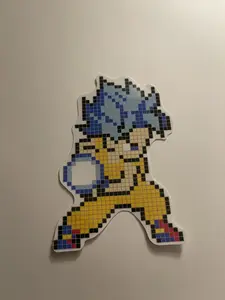 Goku blue bigger pixel sticker