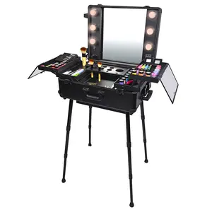 SHANY Studio ToGo Wheeled Trolley Makeup Case & Organizer with Light