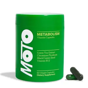 2x MOTO Metabolism Vitamin Capsules I 60 Vegetarian Capsules I Contains Green Tea Extract + Vitamin B12