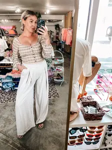 Kaitlyn Mustard Gingham Crop top