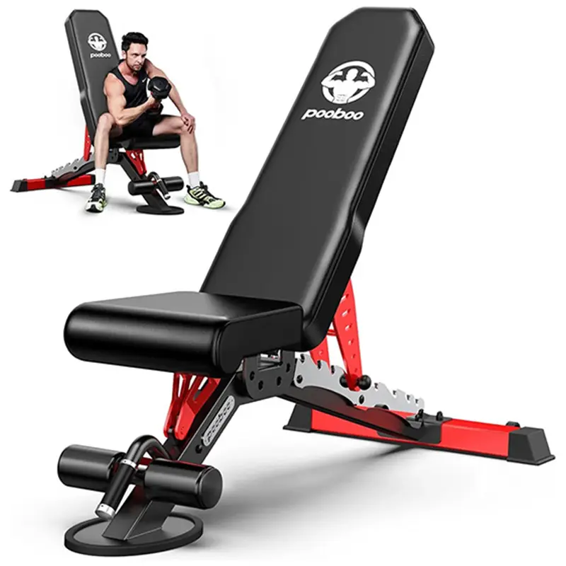 Adjustable Workout Bench for Home, 1500LBS Weight Capacity Heavy Duty Strength Training Bench, Flat/Incline/Decline Positions for Full Body Workout
