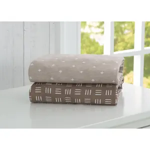 Neutral Boho Fitted Crib Sheets - 2 Pack
