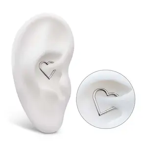 Titanium Heart Ring for daith