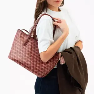 PU Leather Tote Bag, Small Medium Large Sizes Women's Fashion New Simple Tote Bag Set, Premium tote bag  little bag one shoulder handbag large capacity shoulder Shopping bag Mummy tote Bag double sides leather mini
