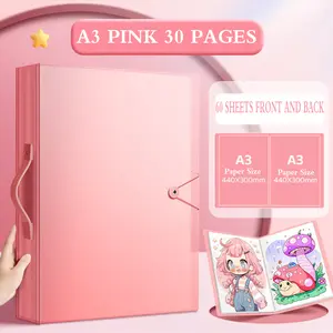 New 30-Page Portable Storage Booklet with Handle & Buckle for Diamond Painting and Poster Artwork Organization Crafts Cross Stitch Kits