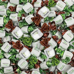 Arcor Chocolate Filled Mints Candy | 2 Pound Bag | Individually Wrapped Chocolate Mint Hard Candy | Old Fashioned Refreshing Treat with Creamy Filling | About 165 Pieces