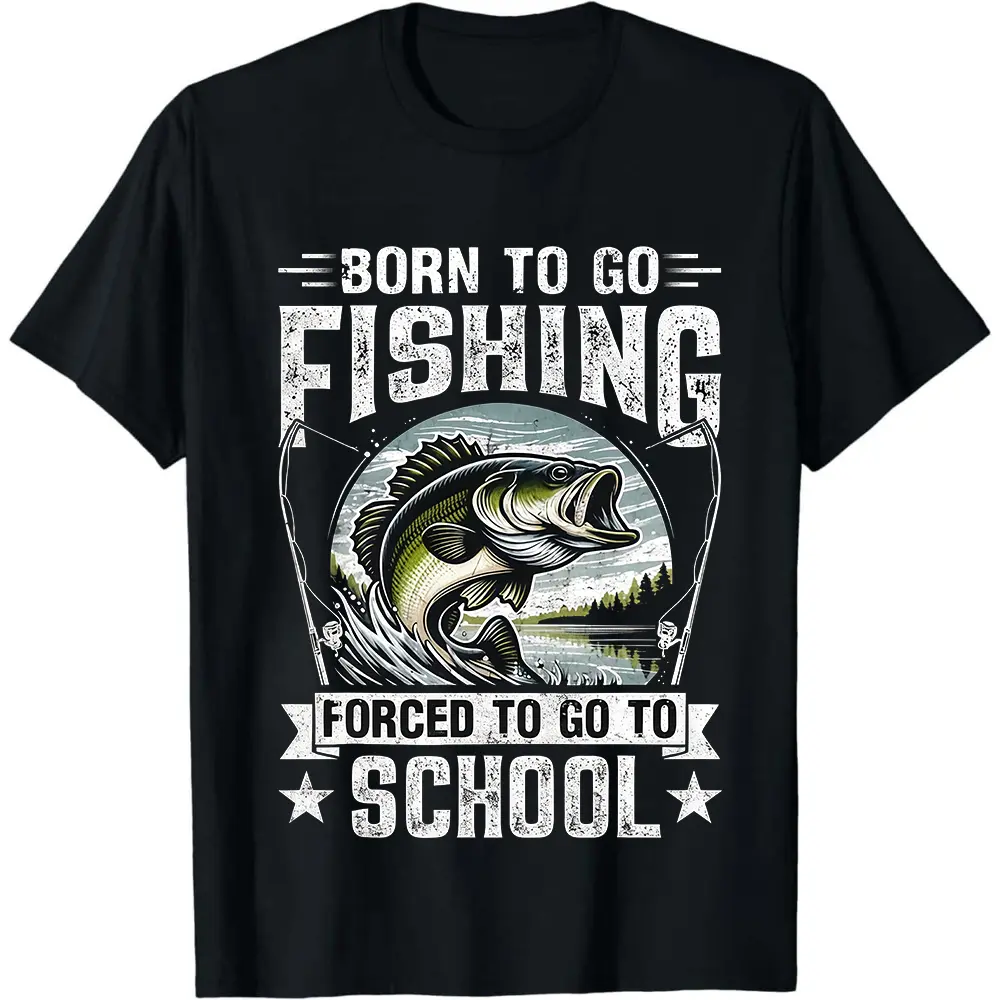 Teen Boys Fishing Shirt Forced To Go To School Bass Fishing, Fish Life Shirt, Fishing Shirt, Gift For Fisher, Funny Fishing, Fisherman Gift