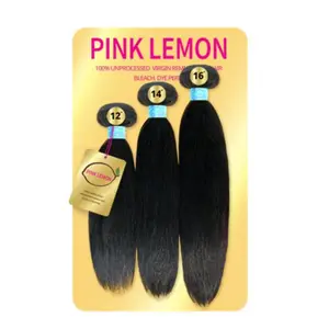Pink Lemon Virgin Human Hair Weave 3 Bundles straight