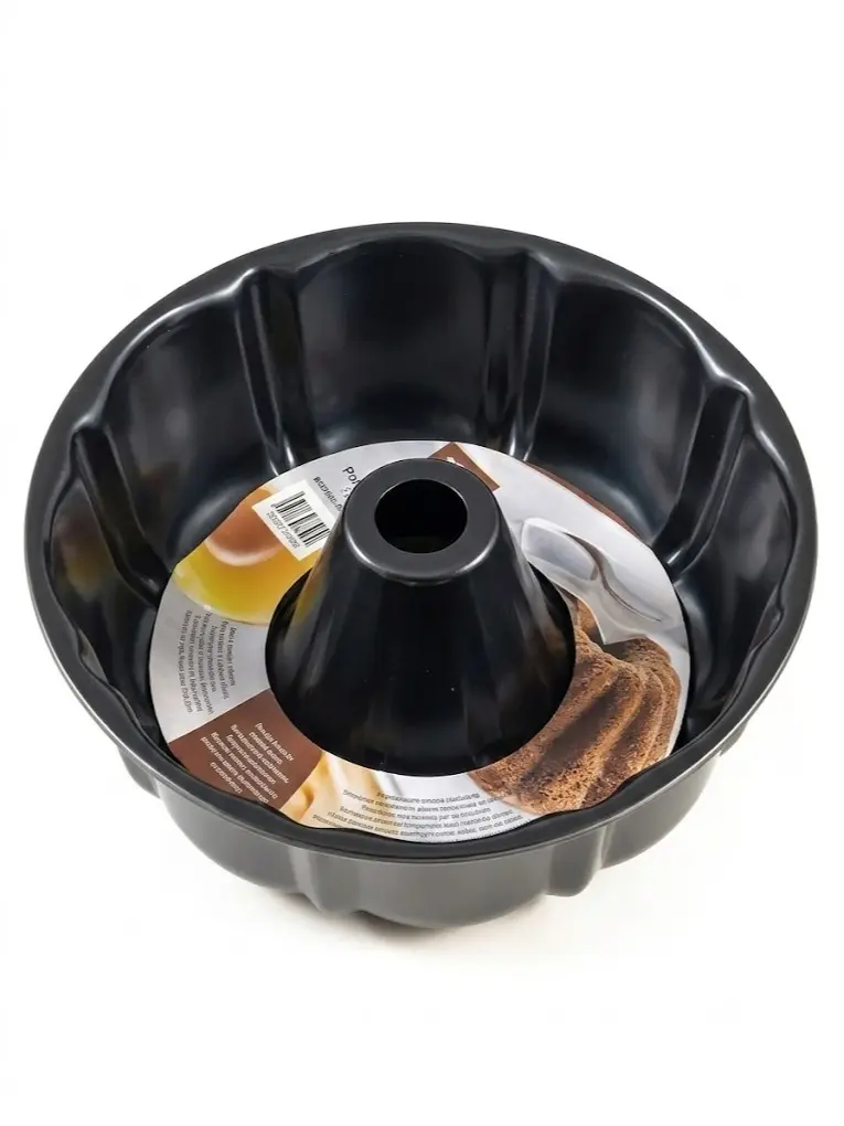 9.8" Non-Stick Carbon Steel Bundt Cake Pan - Easy Release Fluted Cake Mould for Uniform Baking