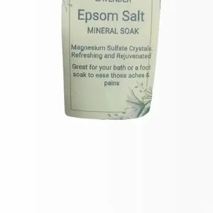 Lavender Epsom Salt Mineral Soak Bath for Relaxing and Calming Effects