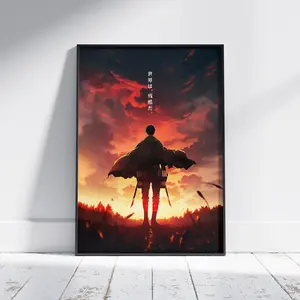 Levi Ackerman Cruel World Attack on Titan Anime Poster, Levi AOT Anime Posters Decor Photo