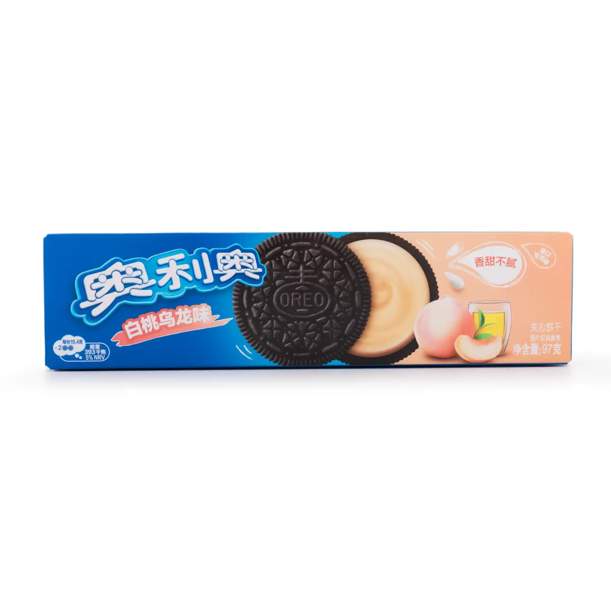Oreo Sandwich Cookies, White Peach Oolong Tea Flavor 97 g Oreo Sandwich Cookies, White Peach Oolong Tea Flavor 97 g