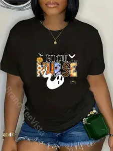 100% Cotton Unisex NICU NURSE Halloween Costume NICU Nurse Halloween T-Shirt