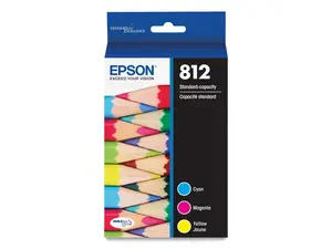 Epson T812 Cyan Magenta Yellow DuraBrite Ultra Ink T812520S