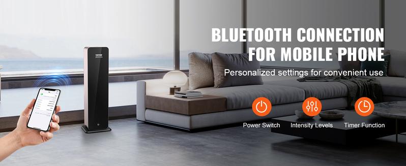 VEVOR Scent Air Machine, TikTokShopBlackFriday, 950ml Bluetooth Smart Cold Air Diffuser, 3000sq.ft Waterless Essential Oil Scent Air Diffuser, Floor Standing Aromatherapy Machine for Large Room, Office, No complimentary incense