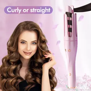Fully Automatic Curling Wand Lazy Curling Tools 2-in-1 Electric Rotary Curler and Straightening Clipboard 32mm Comfort Curler