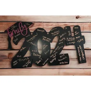 Wood Graduation Guestbook Sign - Class of 2024 2025 Decor for Grad Party Gifts