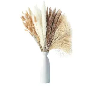 Dried Pampas Grass for Boho Decorations, 85 PCS Dried Decorative Flowers Pampas Bouquet