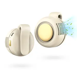 Portable Clip-on Fan — Mini USB Rechargeable, 3 Adjustable Wind Speeds, 360° Rotatable Bladeless Silent Design, Wearable Waist Fan, Smartphone Cooling Companion, An Essential for Outdoors, Office, and Travel — The Perfect Gift