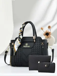 Large Capacity Fashionable Versatile Handbag, Retro Style Mommy Bag, Elegant Casual Women's Purse for All Seasons, High Capacity Handbag