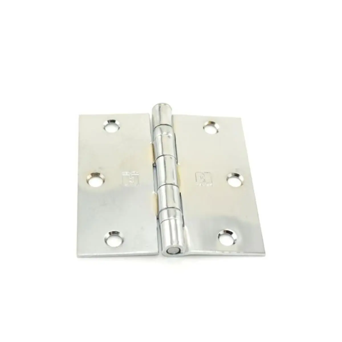 212 MAIN Square Corner Ball Bearing Full Mortise Steel Door Hinges, 3.5x3.5 in., No. 034333 Satin Nickel, for Residential Use