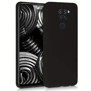 Mobile Phone Case For Xiaomi Redmi Note 9 4G, Slim Shockproof Flexible Black Matt Soft Silicone Protective Phone Case Cover