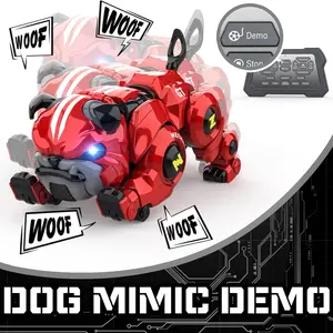 Remote Control Robot Dog Toy, Rechargeable Stem Education Interactive Companion, Singing & Dancing Touch Function, V1