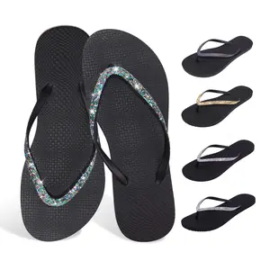 Slunza Women’s Glitter Flip Flops Sparkling Thong Sandals, Lightweight Non Slip Summer Beach Slippers, Casual Pool Vacation Wear, Multiple Colors