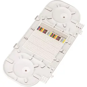 Ultrathin 12/24 Core Splice Tray Plastic ABS Fiber Optic Splice Cassette Tray for Optical Distribution Box and Fiber Optic Splice Closure（2pack） A-028