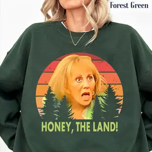 Honey, The Land! Sylvia Browne Shirt, Retro 90s Graphic T-shirt, Sylvia Browne Iconic Funny Quote Tv Show Shirt, Comfy and