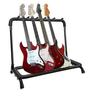 5 Core Multi Guitar Rack Stand Floor 5 Slot Adjustable Flying V Guitars Holder