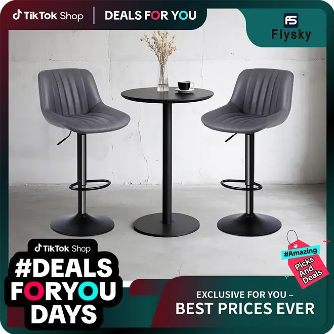 Flysky Home Office Furniture Barstools Dining Chairs Swivel Counter Height Barstools with Back Adjustable PU Leather Bar Chairs, Modern Armless Kitc