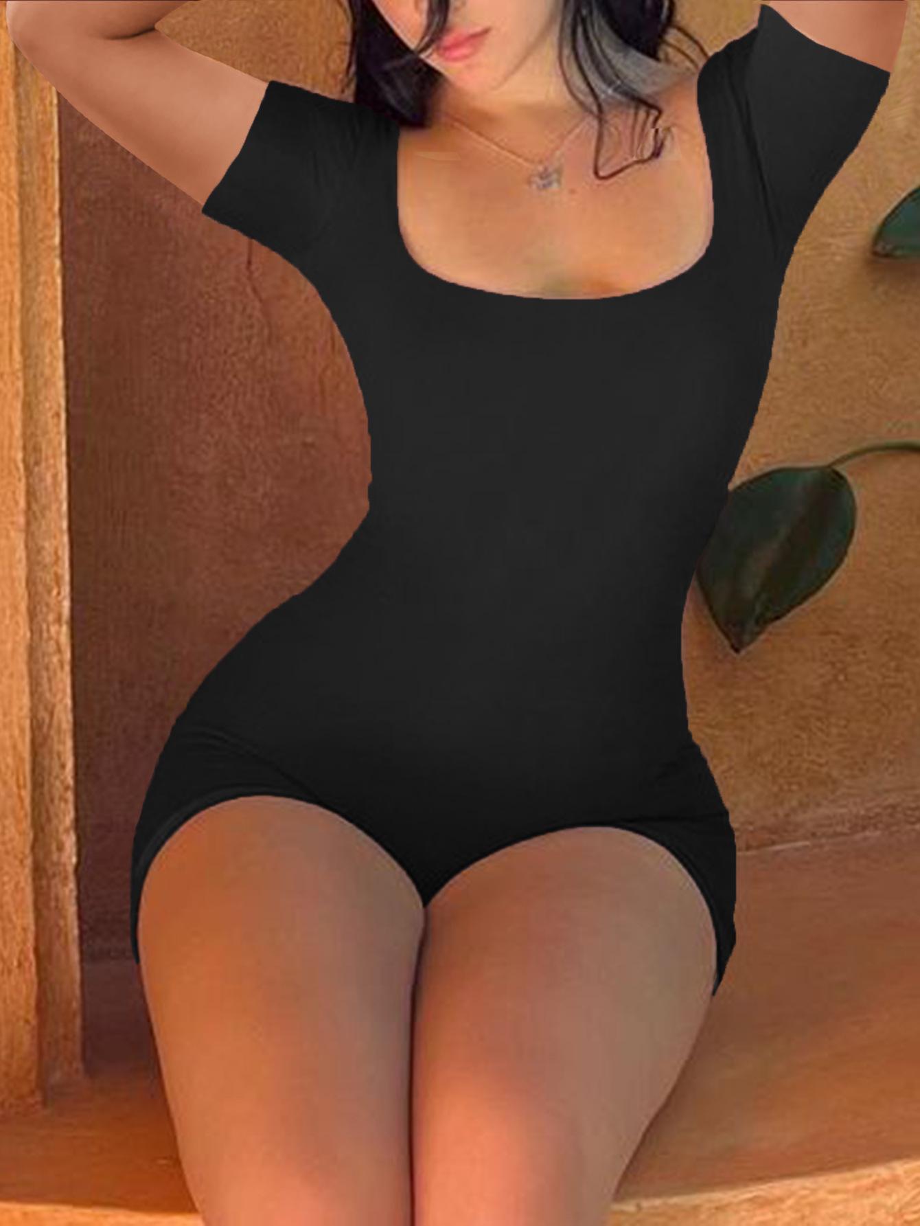 Sports High Elastic Yoga Shorts Jumpsuit Women's Summer