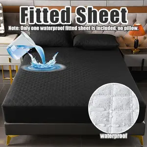 Soft Waterproof Bed Skirt, Leak-Proof Full Coverage Bed Protector, Deep Wrap Design, Essential for Rentals, Pet Owners, Families