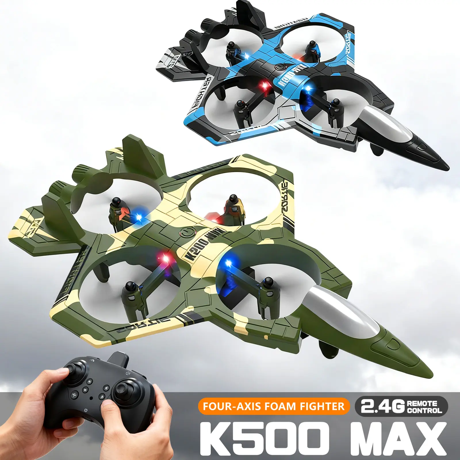 Remote control plane glider for children, adults and beginners Remote-controlled aircraft easy-to-fly LED lights Remote-controlled aircraft ready to fly stable hovering toys suitable for children aged 8-16.